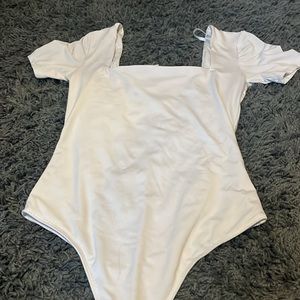 White Squareneck Body suit